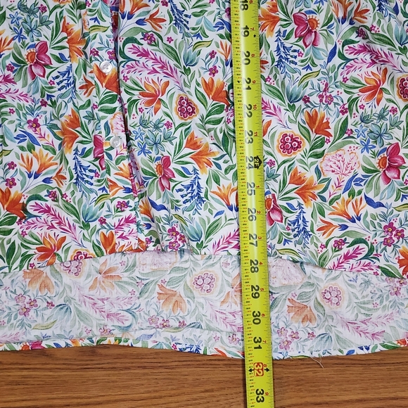 Jones New York Linen Blend Floral Blouse 3x - Picture 9 of 11